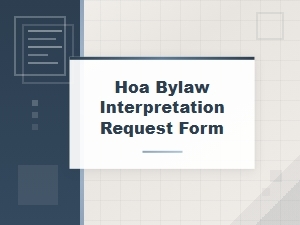 Hoa Bylaw Interpretation Request Form