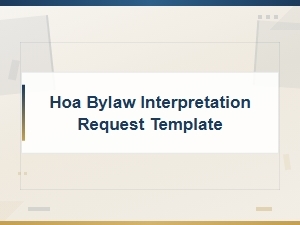 Hoa Bylaw Interpretation Request Template for Homeowners